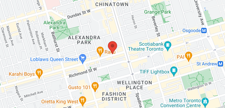 map of 420 QUEEN ST W